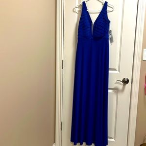 Sleeveless Jersey Tuck Dress by Aidan Mattox